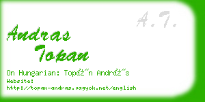 andras topan business card